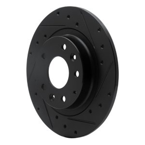 Mazda CX-3 Brake Rotor (1) - Rear Right - R1 Concepts - Drilled & Slotted - Black - `16-`18